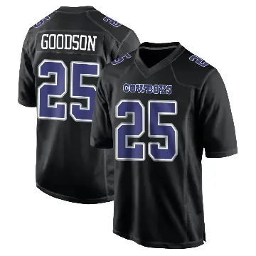 ＃25 Men's Tyler Goodson Black Game Dallas Cowboys Carbon Fashion Jersey
