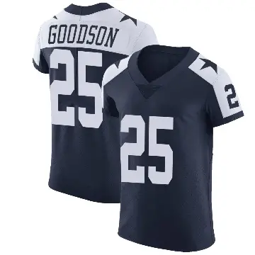 ＃25 Men's Tyler Goodson Navy Elite Dallas Cowboys Alternate Vapor Untouchable Jersey