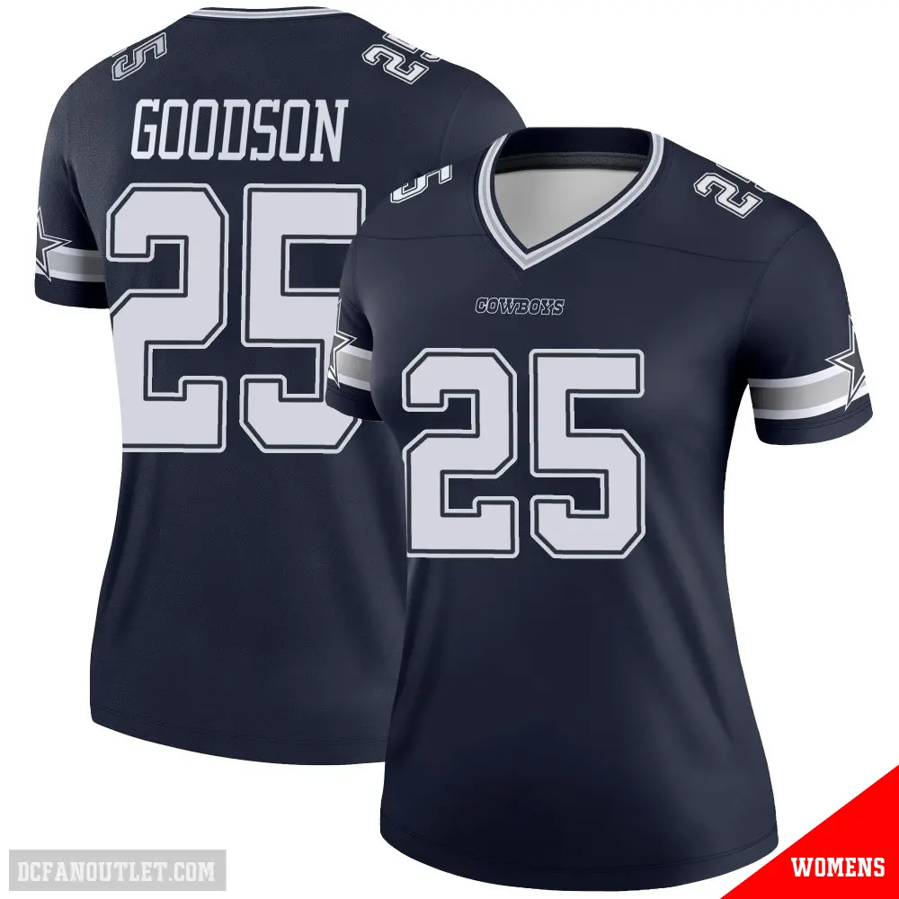 ＃25 Women's Tyler Goodson Navy Legend Dallas Cowboys Jersey