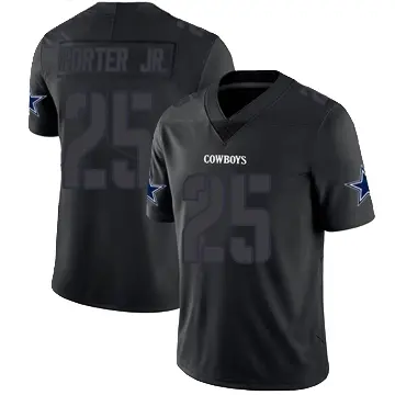 ＃25 Youth Joey Porter Jr. Black Impact Limited Dallas Cowboys Jersey